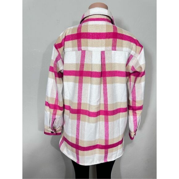 New. Monroe plaid shacket. Oversized. XS. Retails $298 - Picture 10 of 14